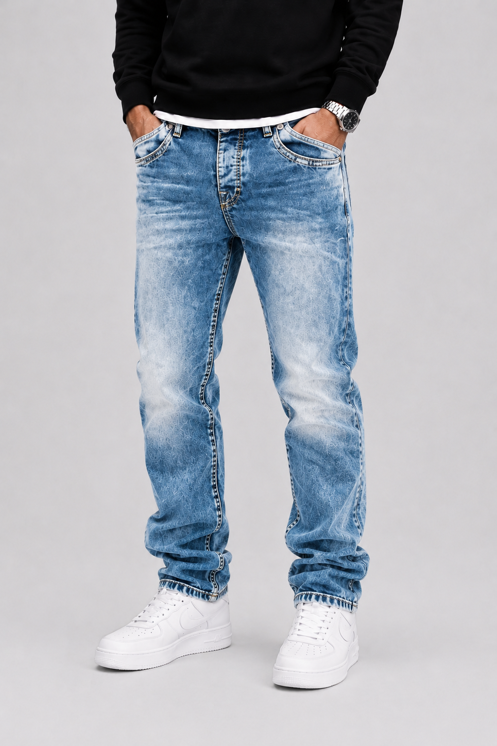 Kreative Stretch-Jeans für Herren