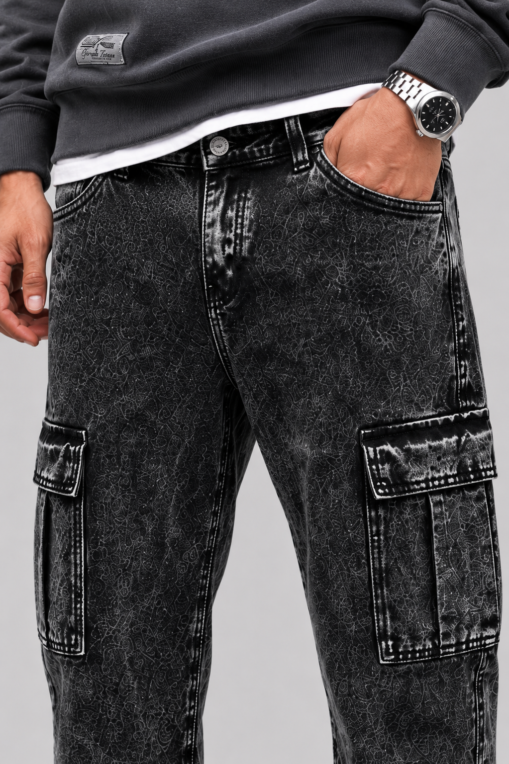Weite Cargo-Jeans für Herren