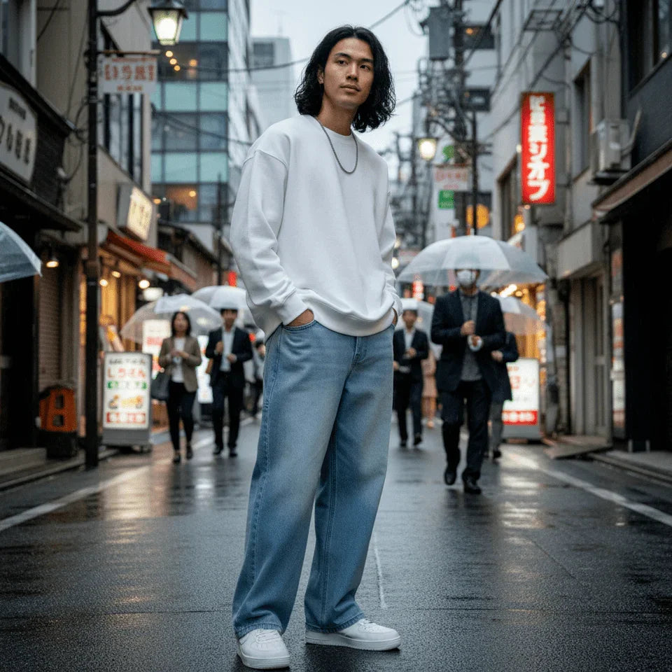 MADRID - Pantalon denim baggy