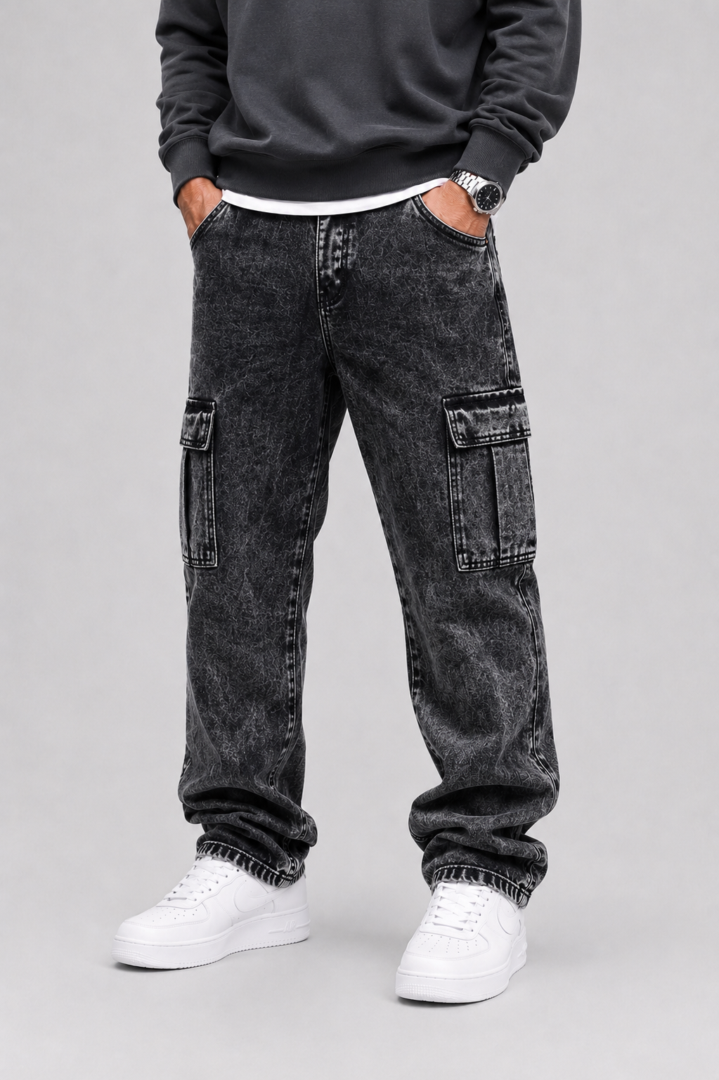 Weite Cargo-Jeans für Herren