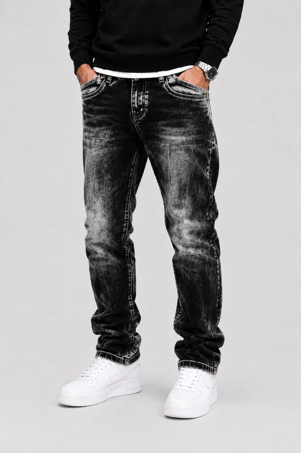 Kreative Stretch-Jeans für Herren