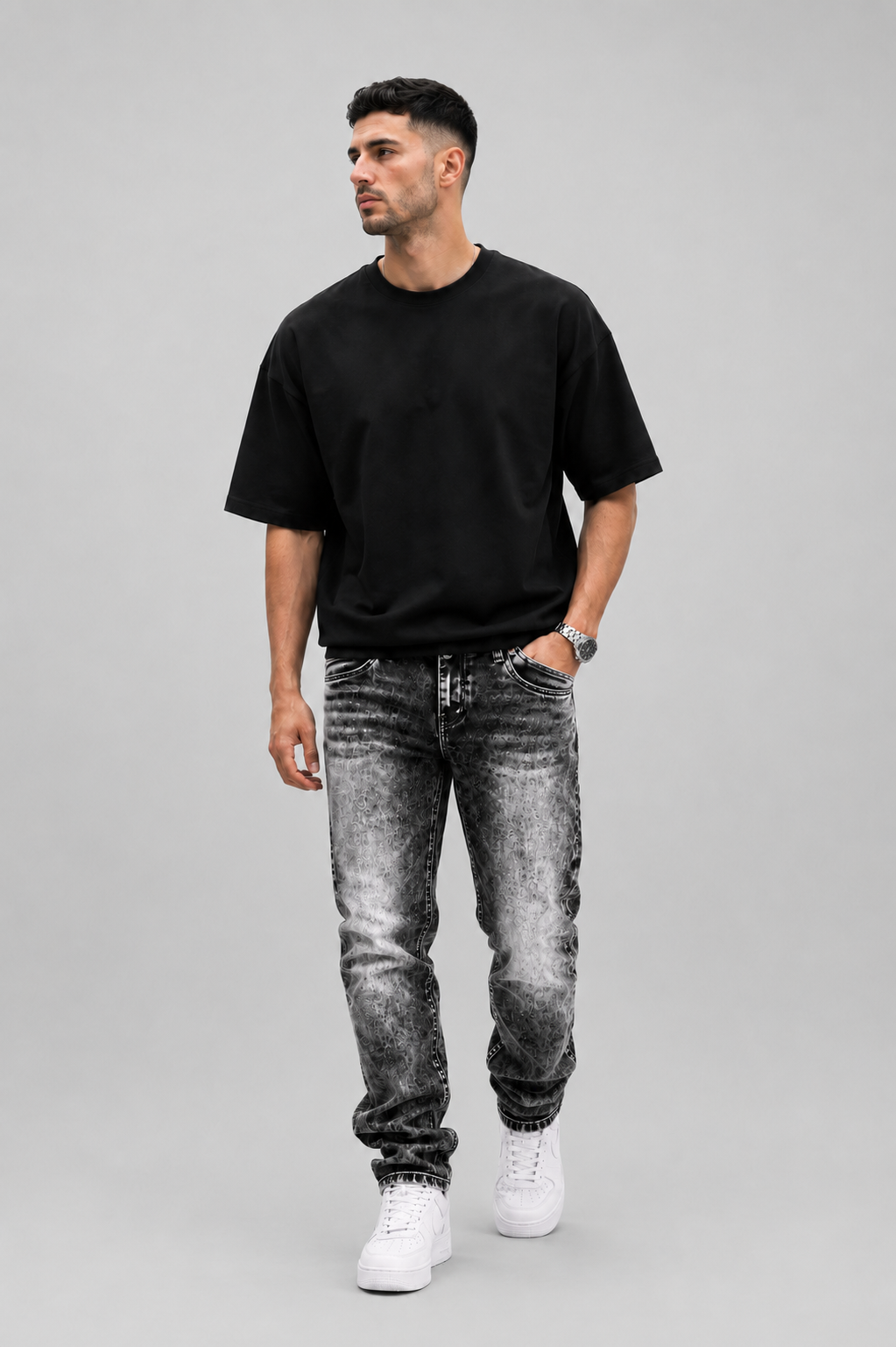 Kreative Stretch-Jeans für Herren