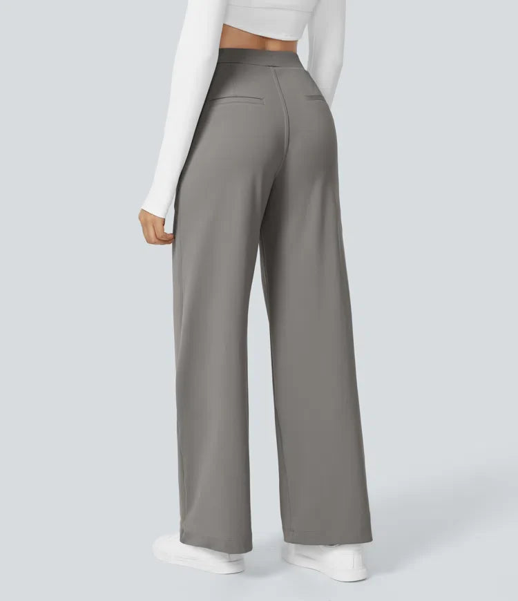 Pantalon tailleur ALERA Flex™ DayStretch à taille haute, coupe droite, avec poches pratiques.