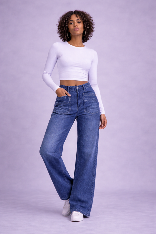 Vaqueros pierna ancha