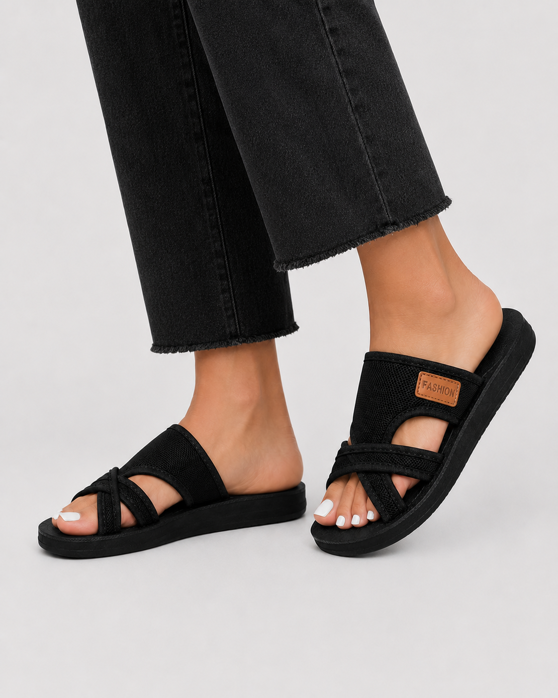 Sandalias elegantes con tiras cruzadas