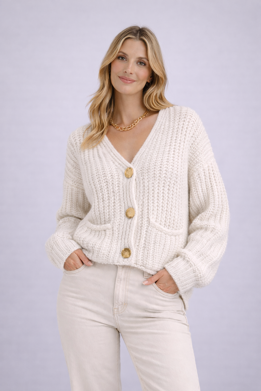 Cárdigan punto grueso