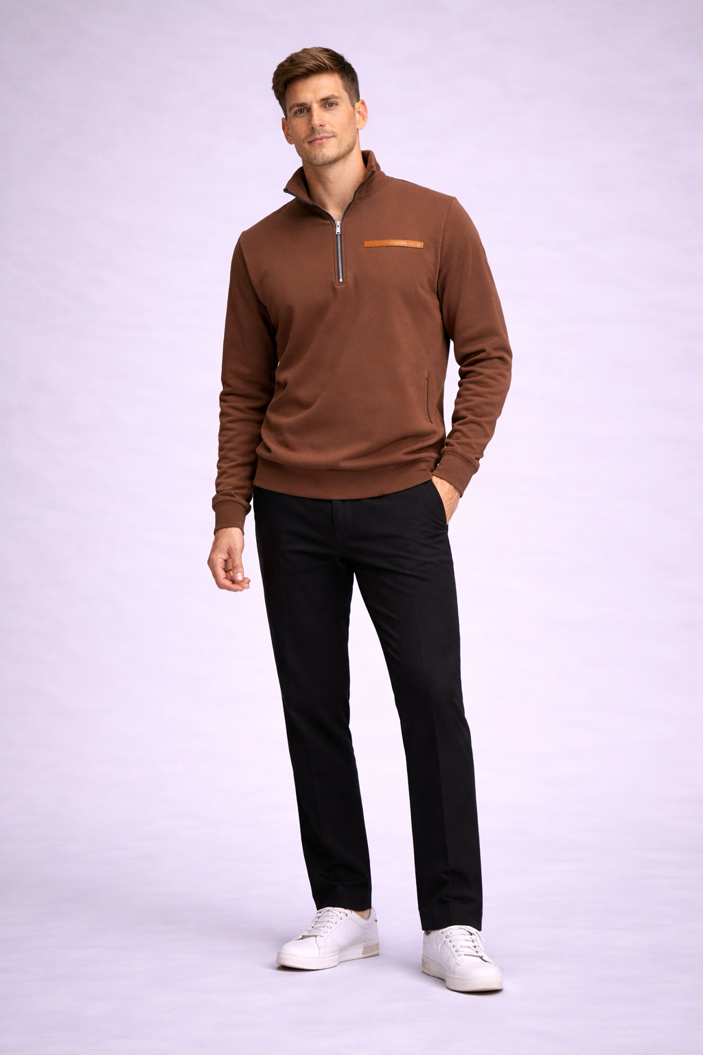 Jersey media cremallera