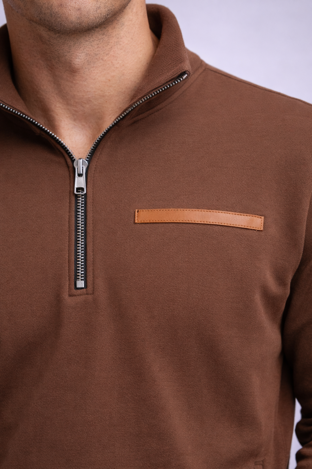 Jersey media cremallera