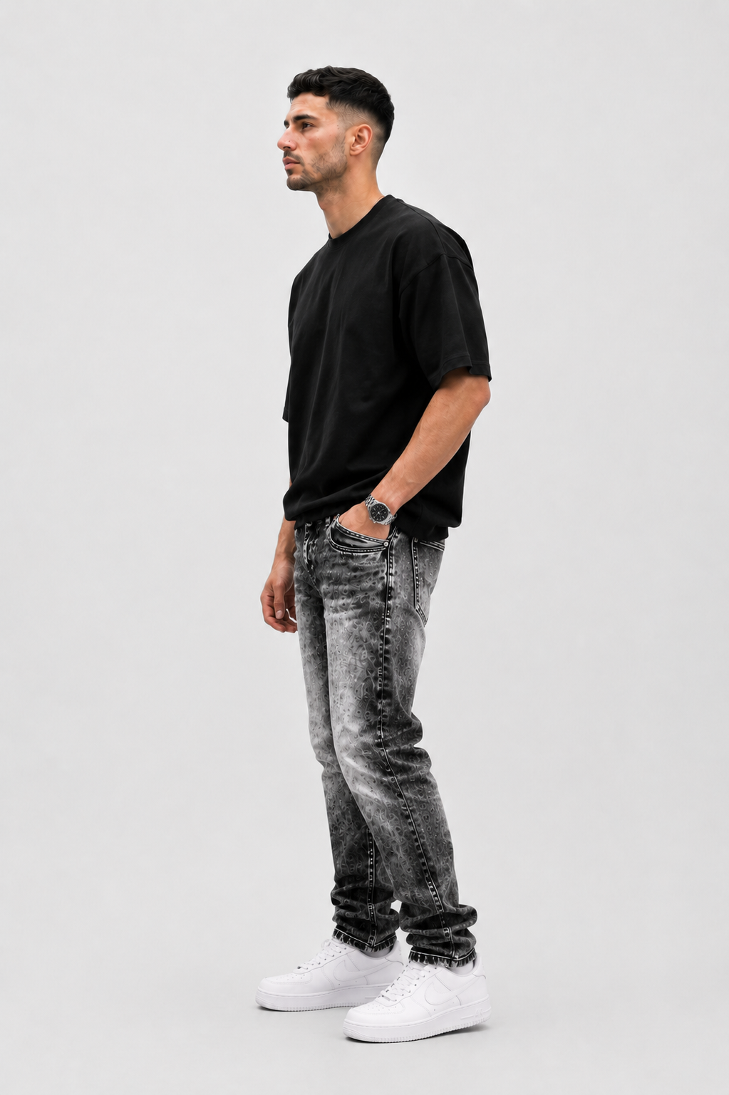 Kreative Stretch-Jeans für Herren