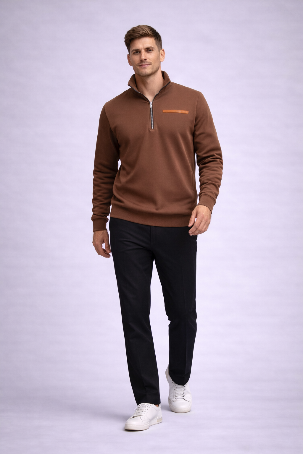 Jersey media cremallera