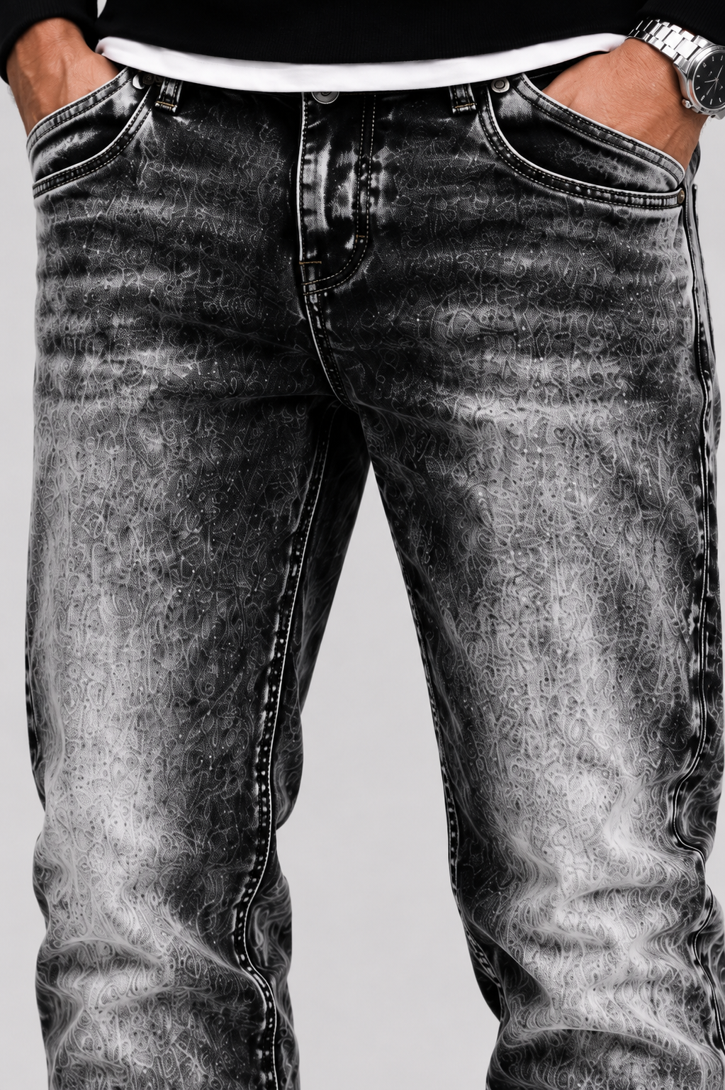 Kreative Stretch-Jeans für Herren