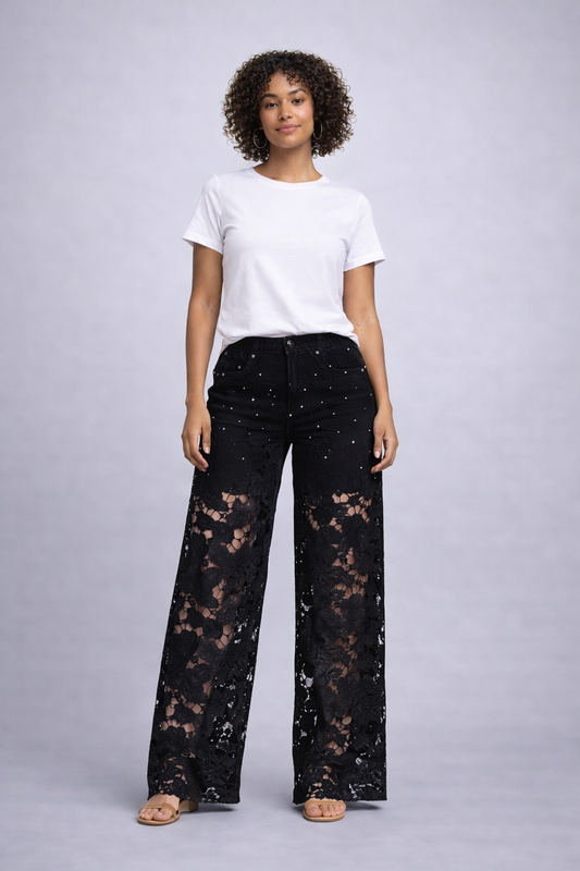 Pantalón con pedrería