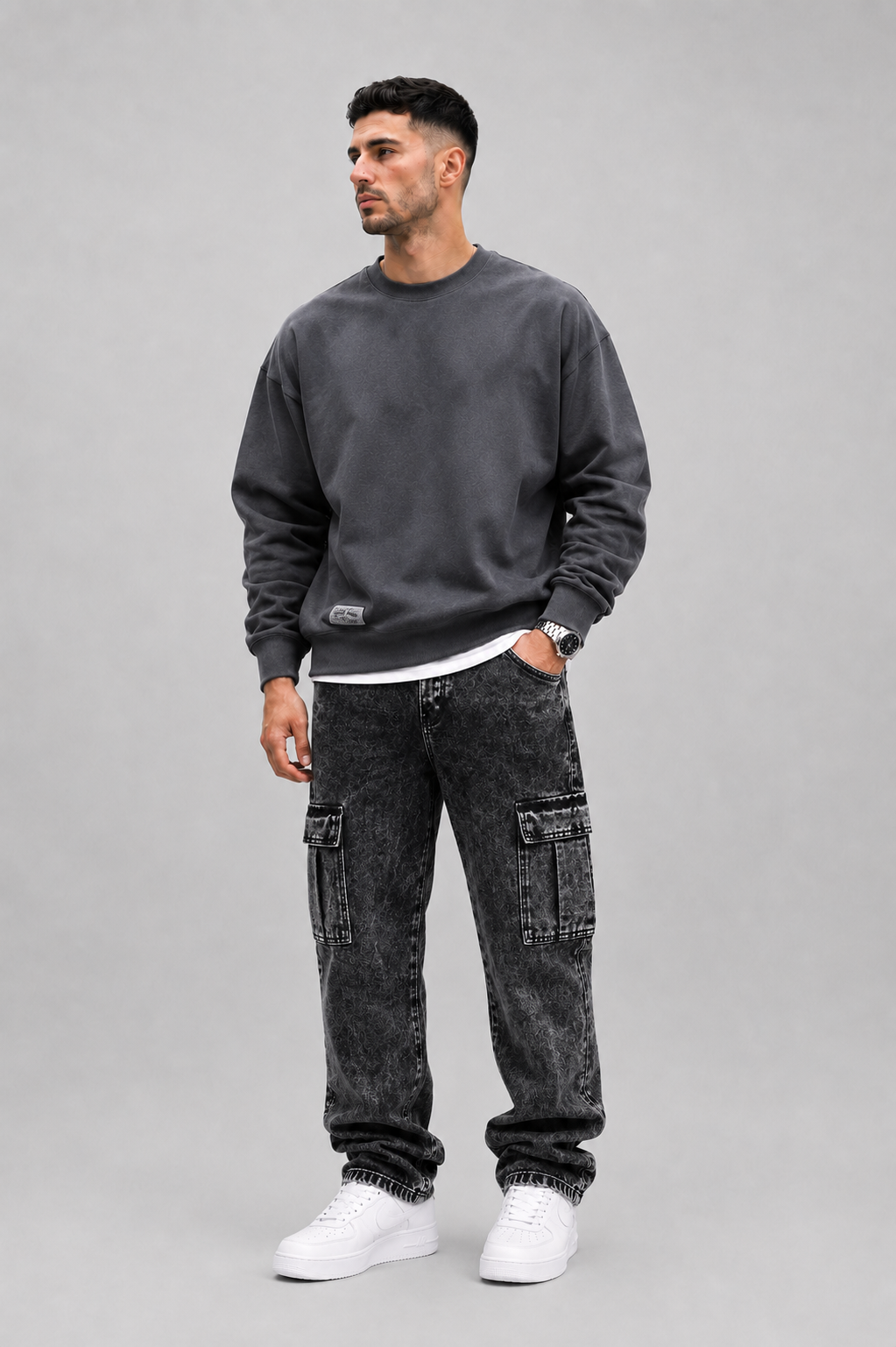 Weite Cargo-Jeans für Herren