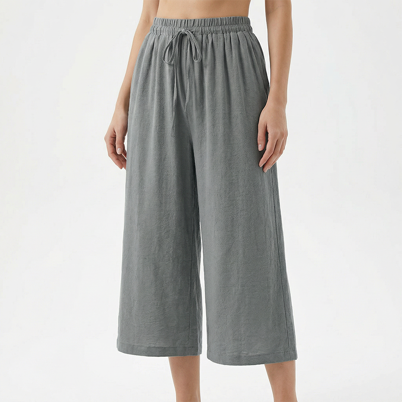 👖🔥Caprihose für Damen mit Kordelzug und lässigem Schnitt